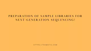 preparation of sample libraries for next