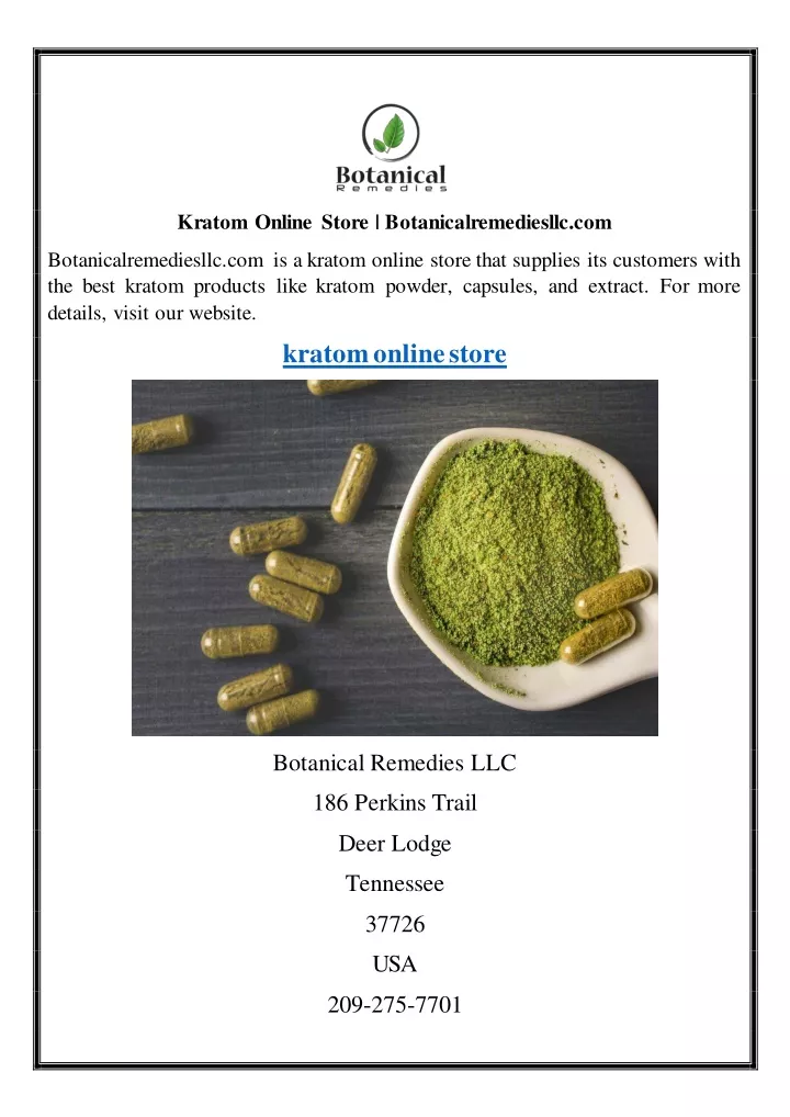 kratom online store botanicalremediesllc com