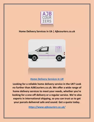 Home Delivery Services in Uk | Ajbcouriers.co.uk