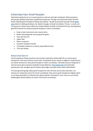 kullanmaya haz r gmail hesaplar kullanmaya