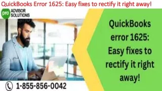 quickbooks error 1625 easy fixes to rectify it right away