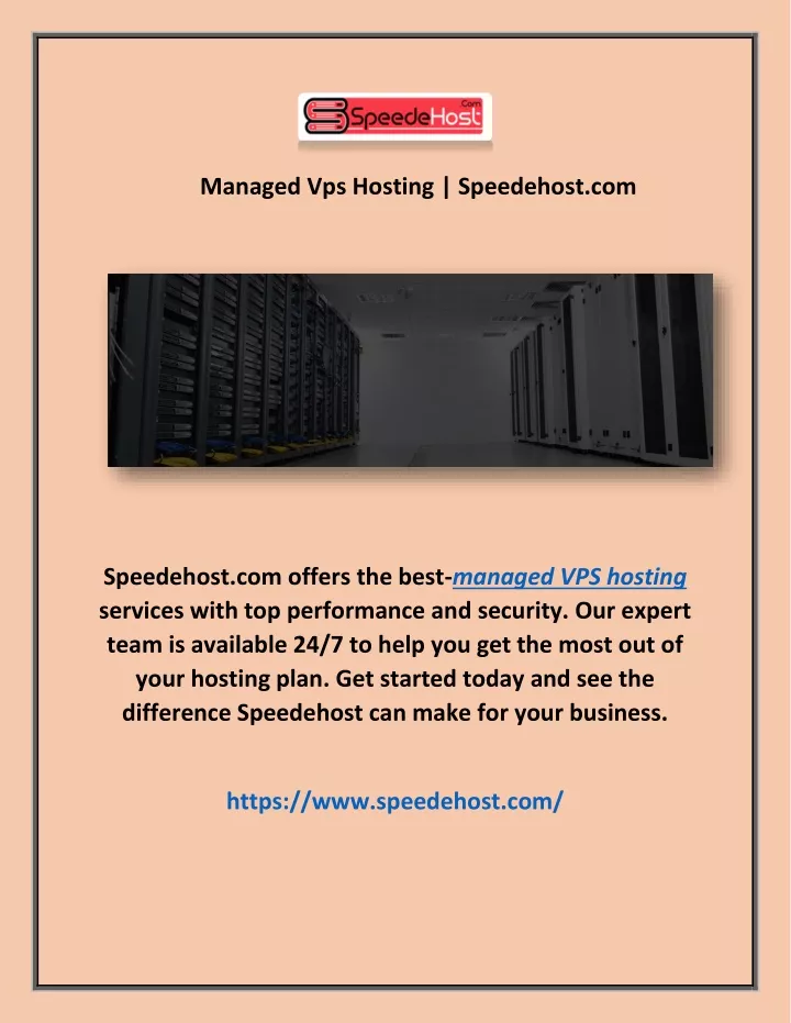 managed vps hosting speedehost com
