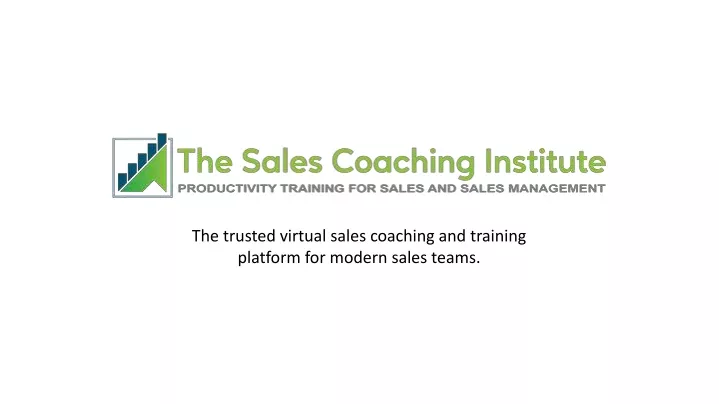 the trusted virtual sales coaching and training