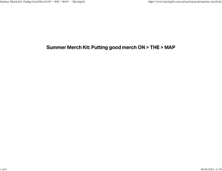 Summer Merch Kit Putting Good Merch ON THE MAP — Merchgirls