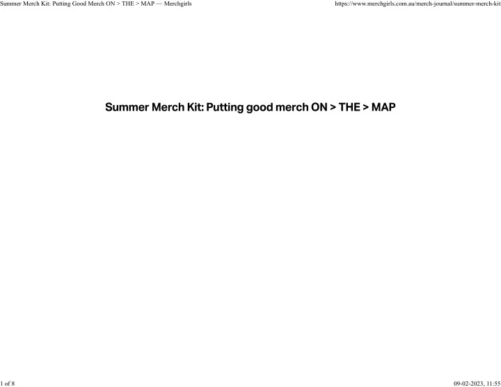 summer merch kit putting good merch