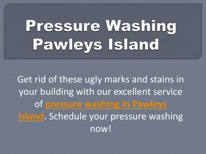 pressure washing pawleys island
