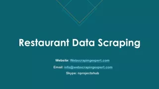 restaurant data scraping