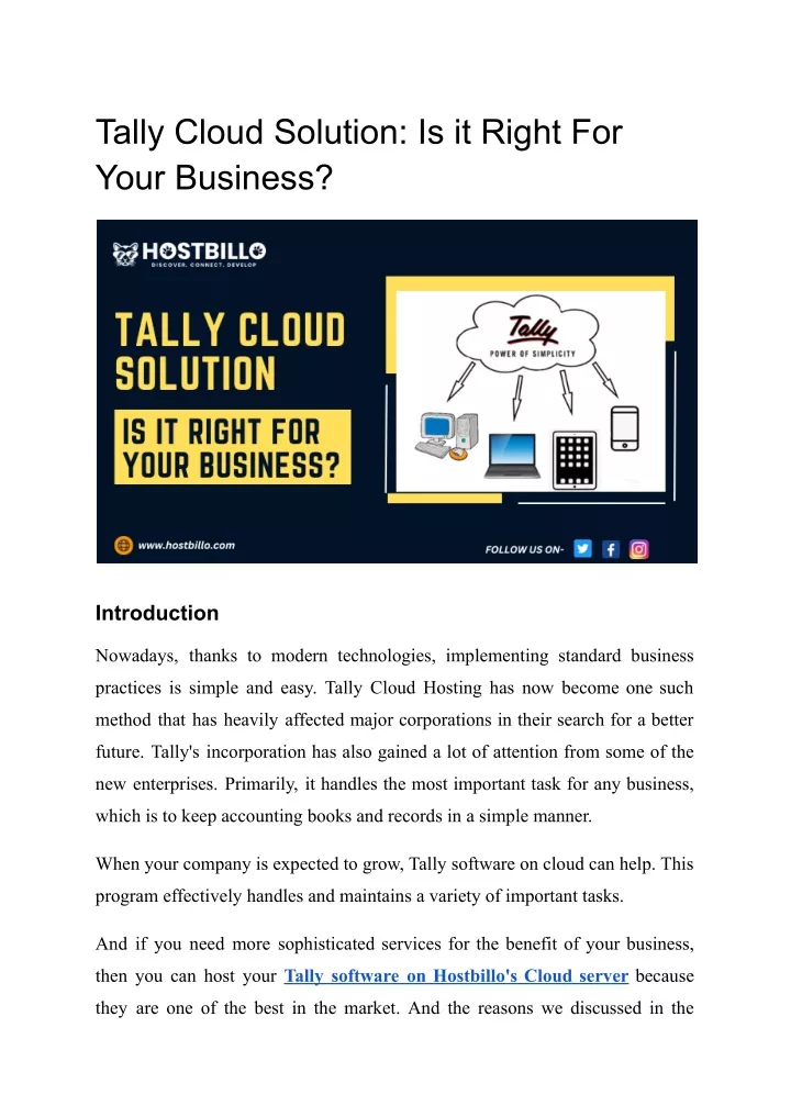 tally cloud solution is it right for your business