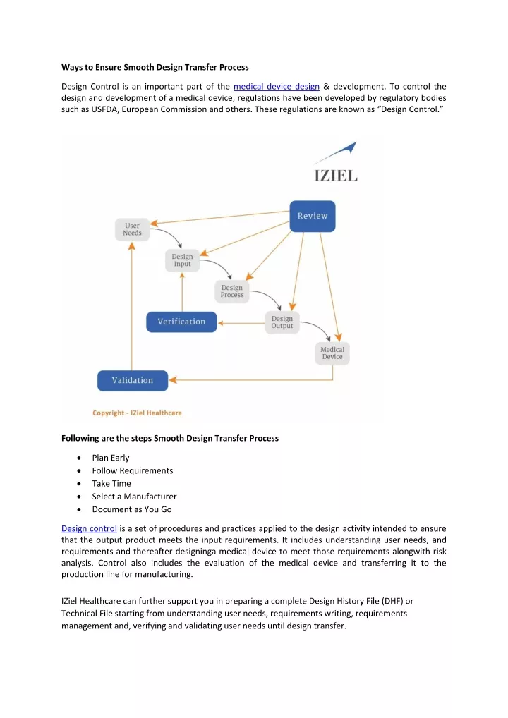 ways to ensure smooth design transfer process