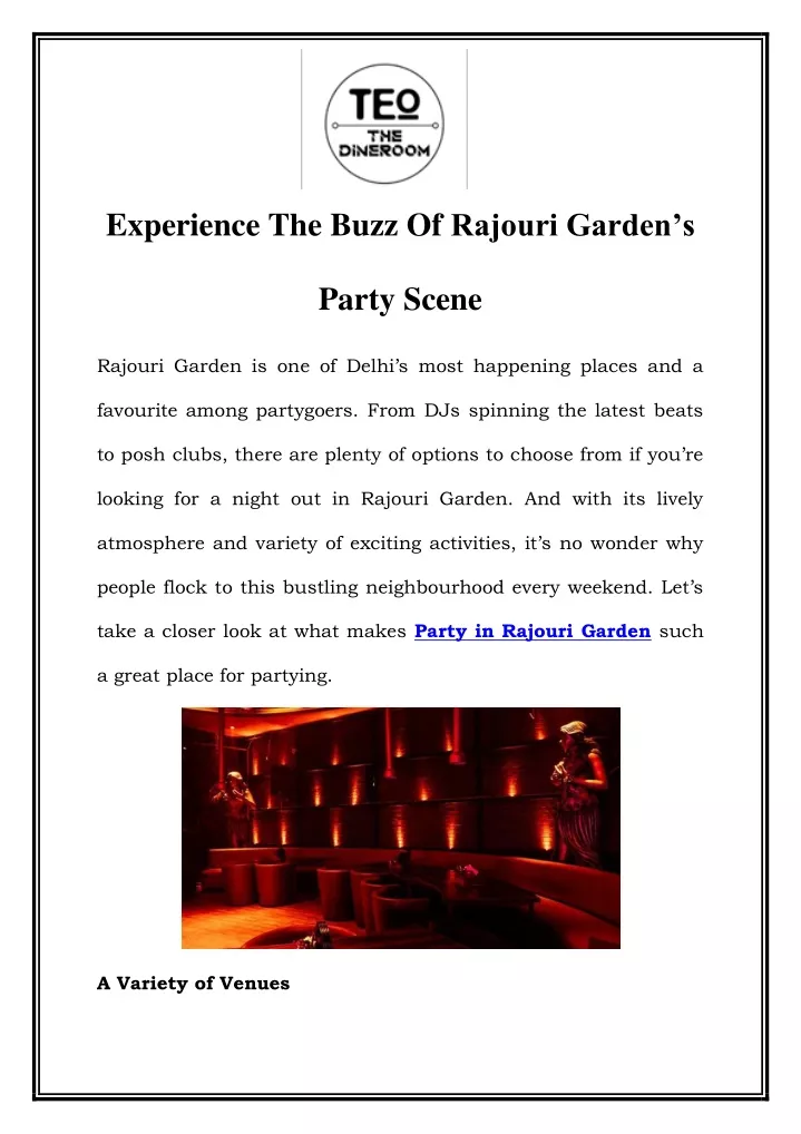 experience the buzz of rajouri garden s