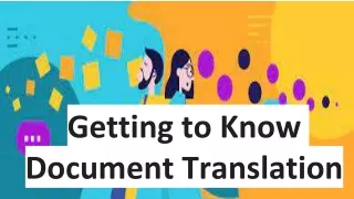 Getting to Know Document Translation