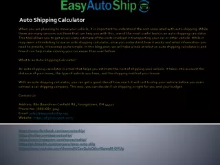 auto shipping calculator