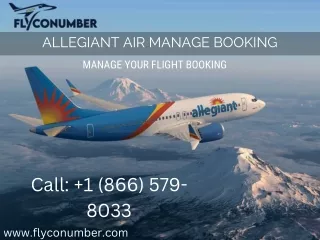 Allegiant Air Manage Booking