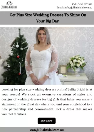 Get Plus Size Wedding Dresses To Shine On Your Big Day