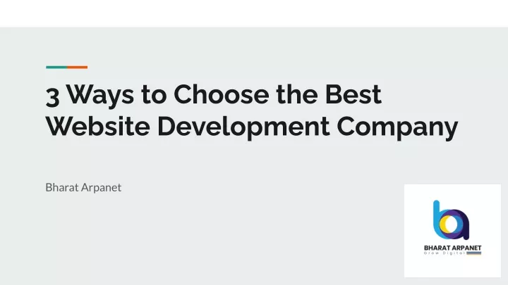 3 ways to choose the best website development