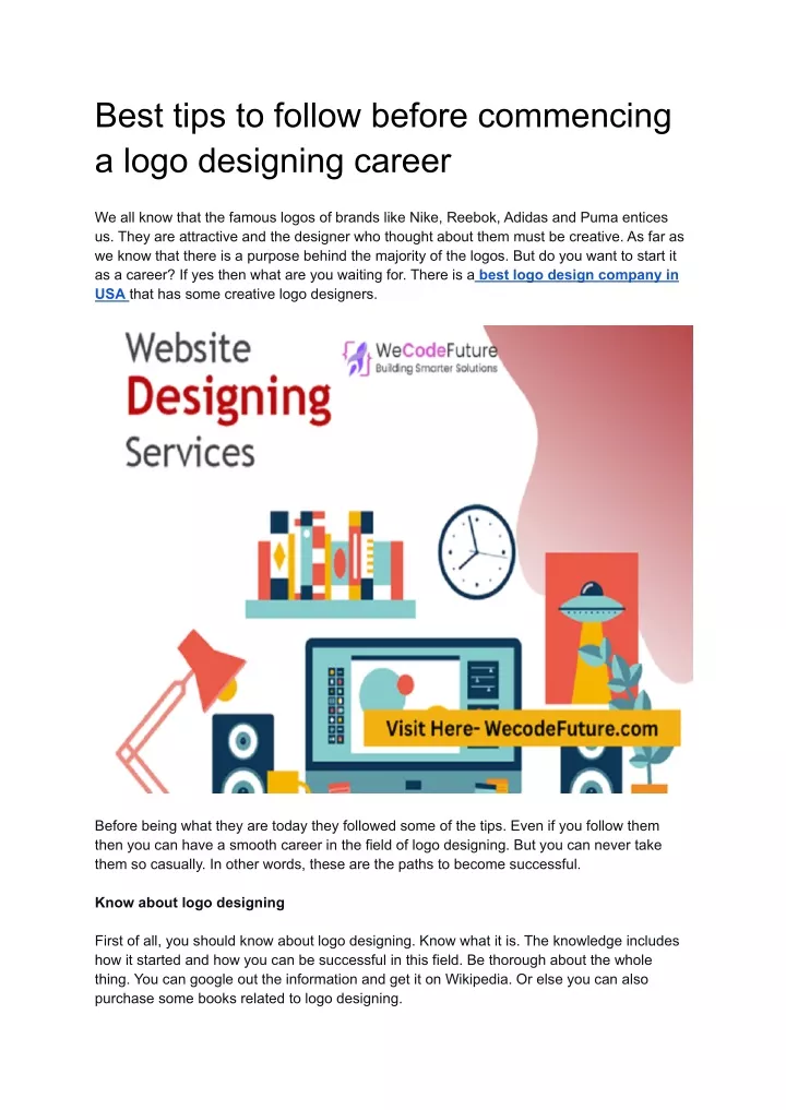 PPT - Best tips to follow before commencing a logo designing career ...