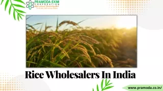 Rice Suppliers In India - Pramoda Exim Corporation