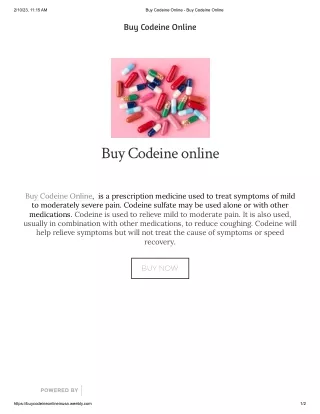 Buy Codeine Online - Buy Codeine Online