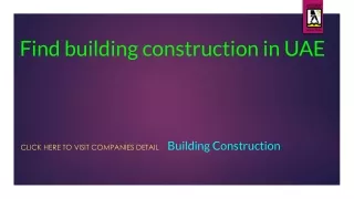 Find building construction in UAE