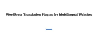wordpress translation plugins for multilingual
