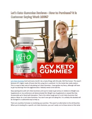 let s keto gummies each and every month