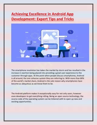 achieving excellence in android app development