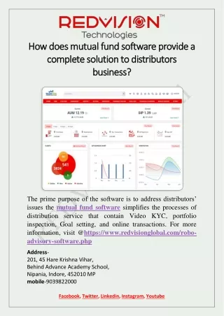 how does mutual fund software provide a how does