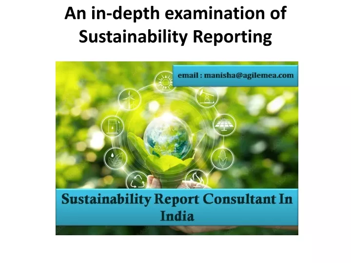 an in depth examination of sustainability reporting