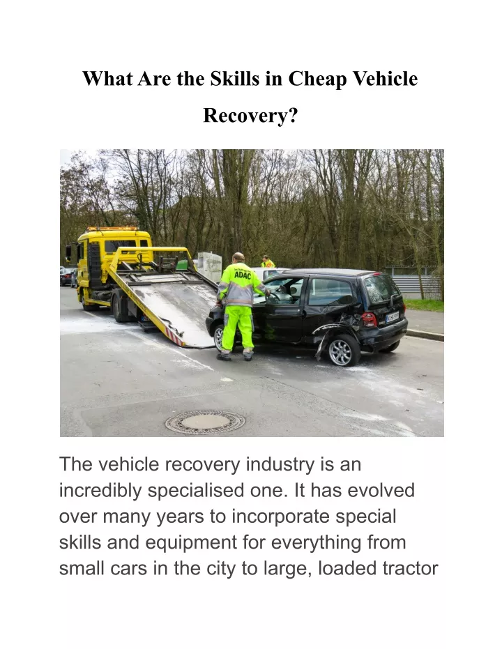 what are the skills in cheap vehicle