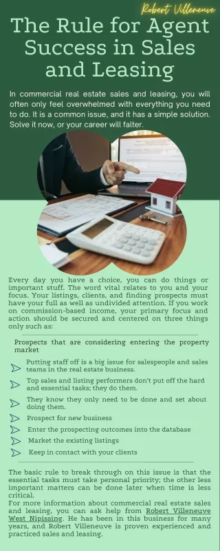 the rule for agent success in sales and leasing