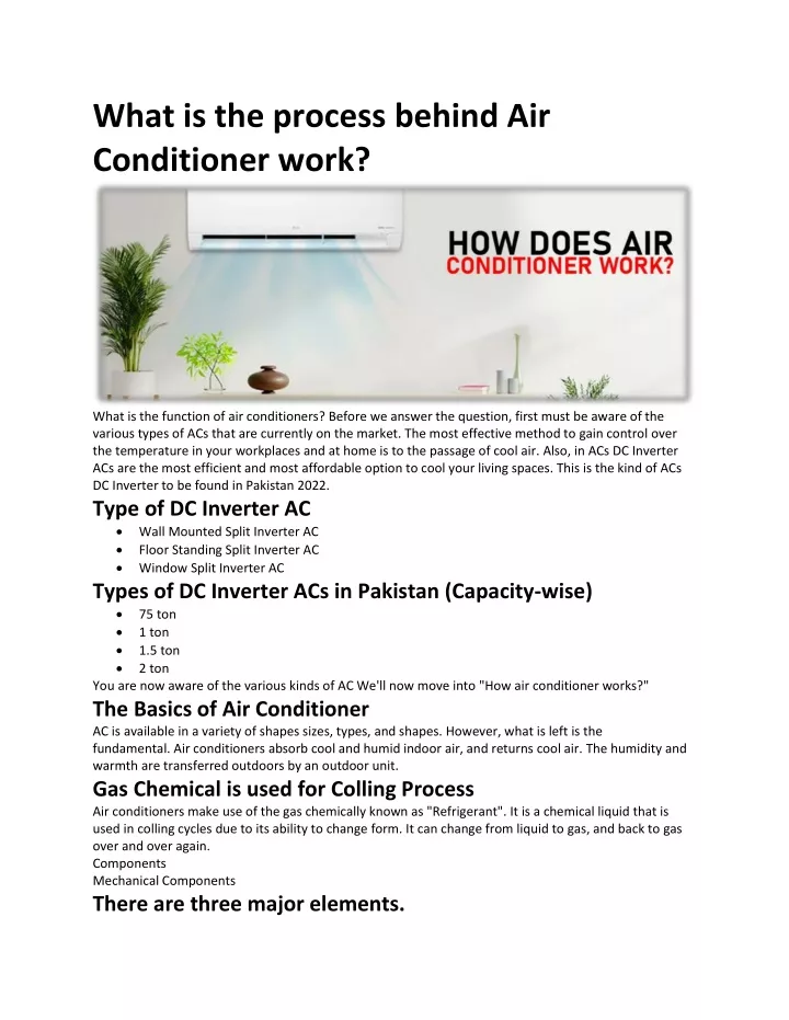 what is the process behind air conditioner work