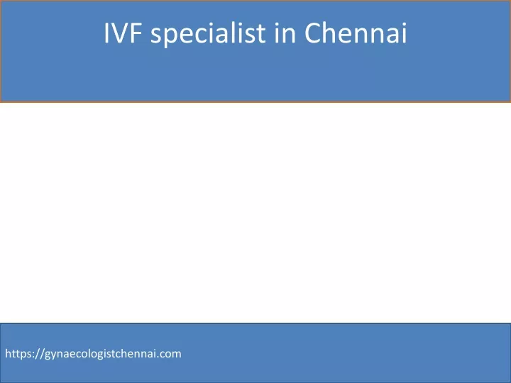 ivf specialist in chennai