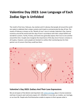 valentine day 2023 love language of each zodiac
