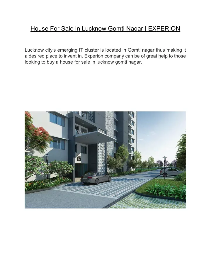 house for sale in lucknow gomti nagar experion