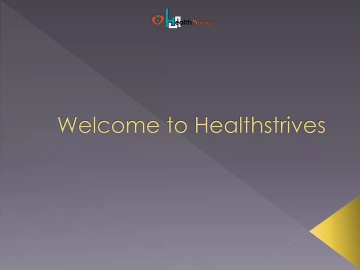 welcome to healthstrives
