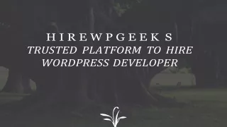 h i r e w p g e e k s trusted platform to hire
