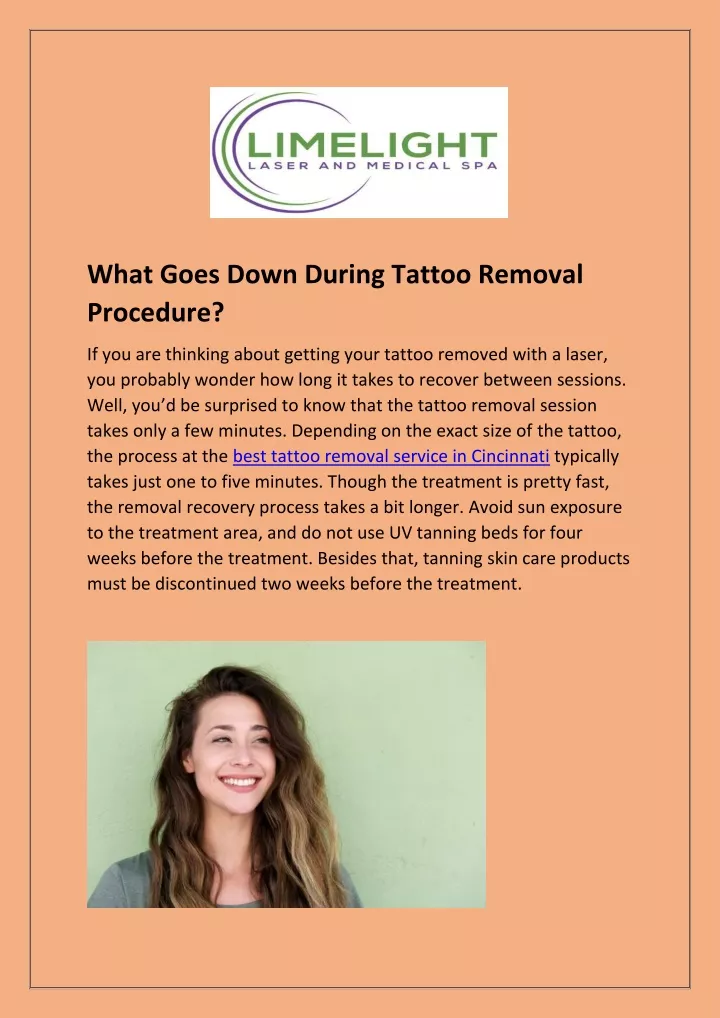 what goes down during tattoo removal procedure