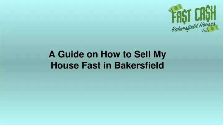 a guide on how to sell my house fast