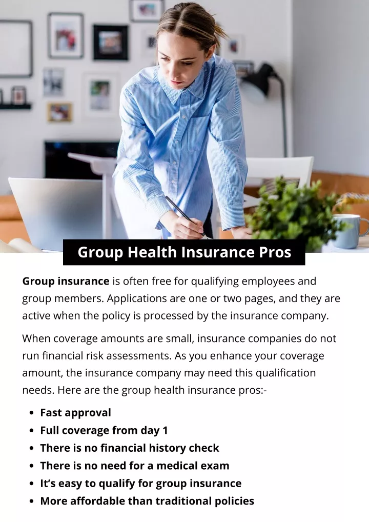 group health insurance pros