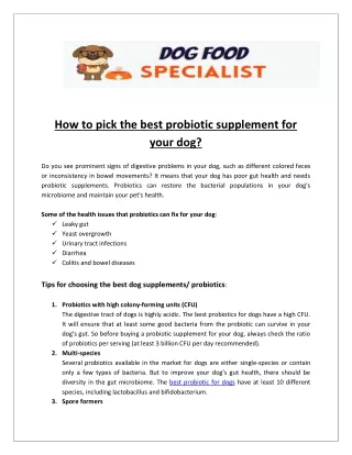 how to pick the best probiotic supplement