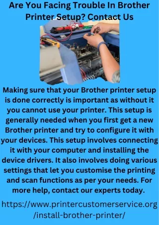 Are You Facing Trouble In Brother Printer Setup Contact Us