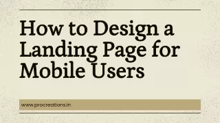 How to Design a Landing Page for Mobile Users