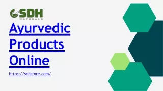 Online Ayurveda Products- sdh naturals
