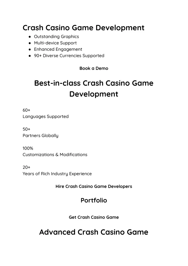 crash casino game development outstanding