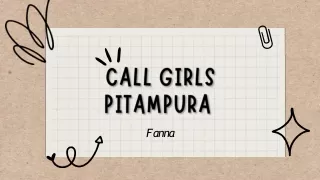 Call Girls Pitampura