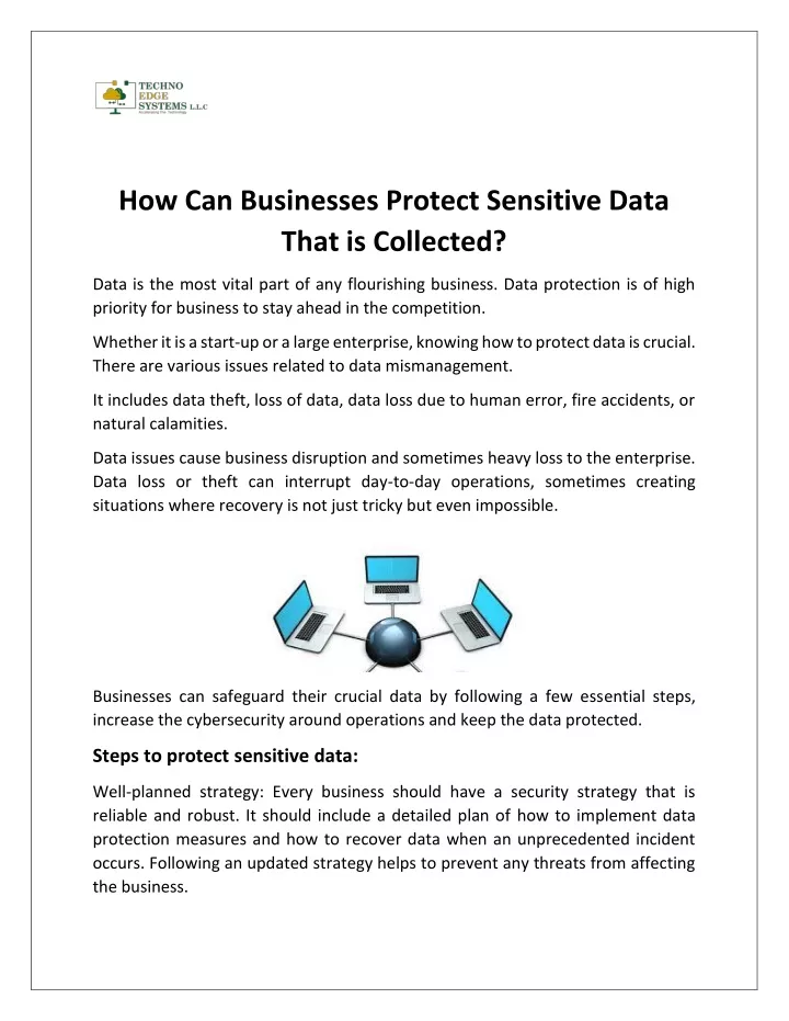 how can businesses protect sensitive data that