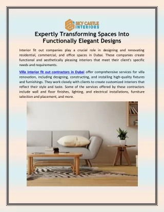 expertly transforming spaces into functionally