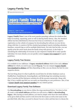 Legacy Family Tree Help