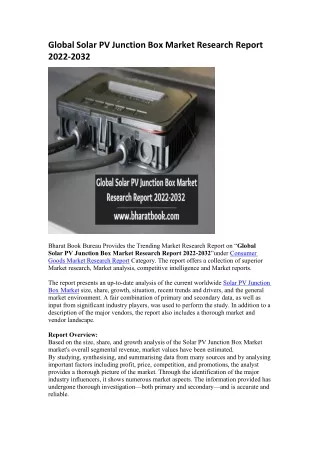 global solar pv junction box market research