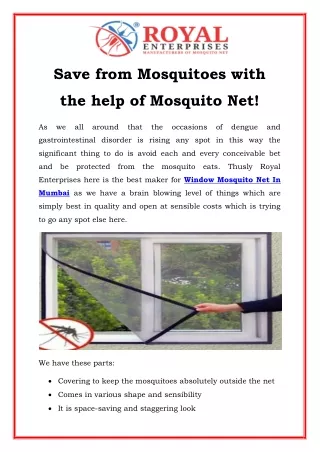 save from mosquitoes with